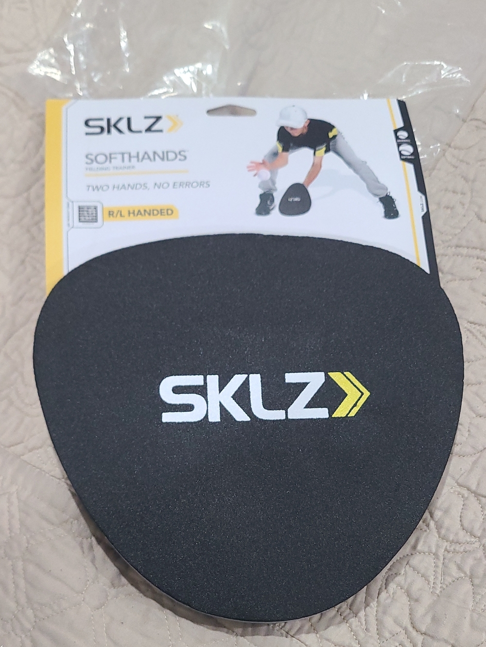 SKLZ Softhands Football Trainer - Black with Yellow Logo